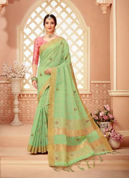 Green Colour Aradhana Stylewell New Latest Designer Ethnic Wear Cotton Saree Collection 791